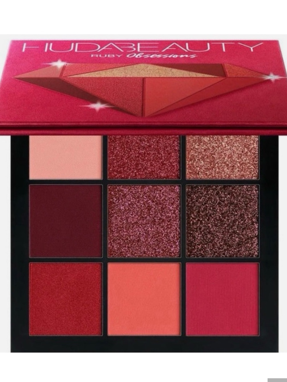 HUDA BEAUTY Ruby-Tone Eyeshadow Palette - Red, Coral, Pink, Burgundy